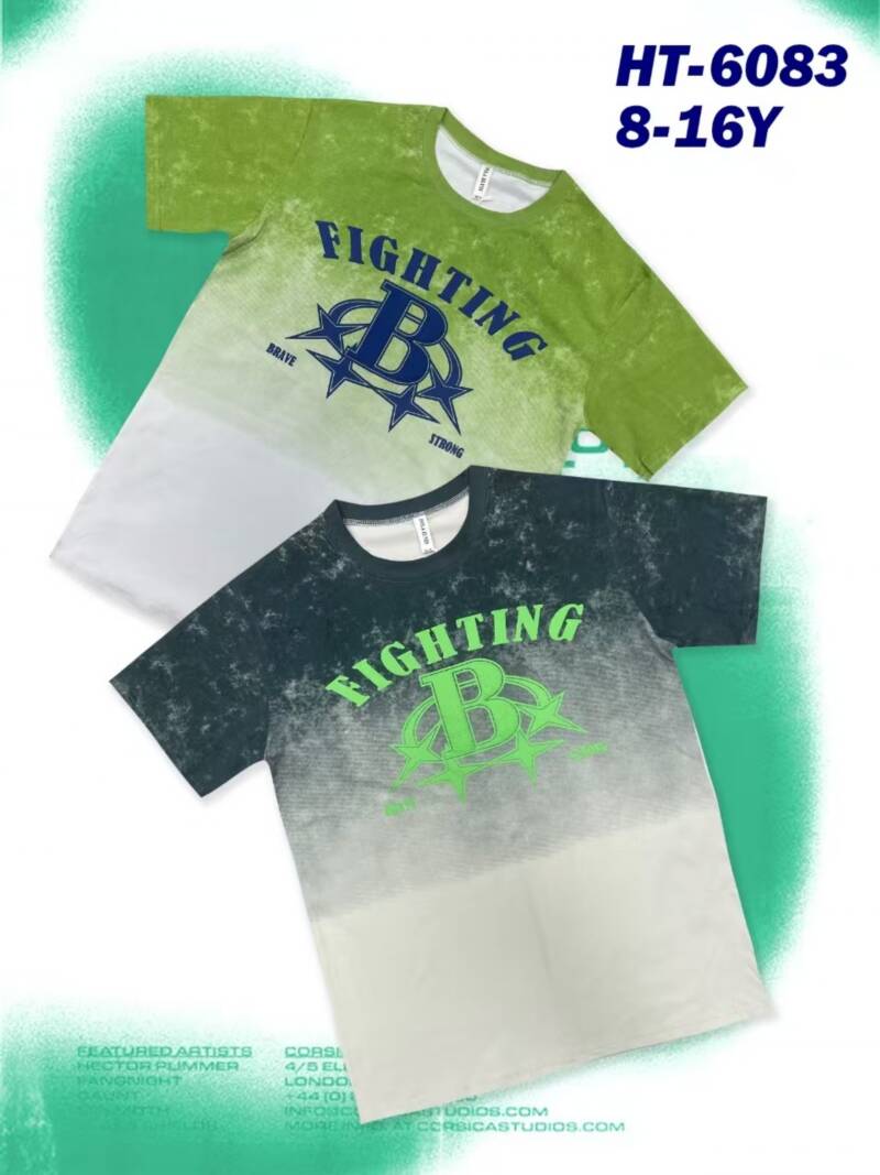 Bluzka chłopięcy. Roz 8-16. 1 Kolor Paczka 5 szt. 1